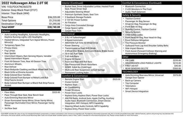 Used 2022 Volkswagen Atlas SE image 5