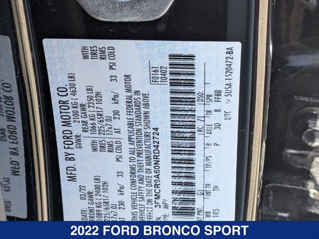 Used 2022 Ford Bronco Sport AWD/4WD image 24