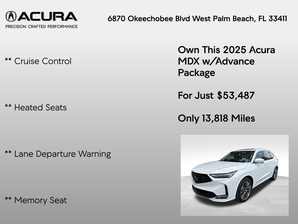 Used 2025 Acura MDX w/ Advance Package AWD/4WD image 14
