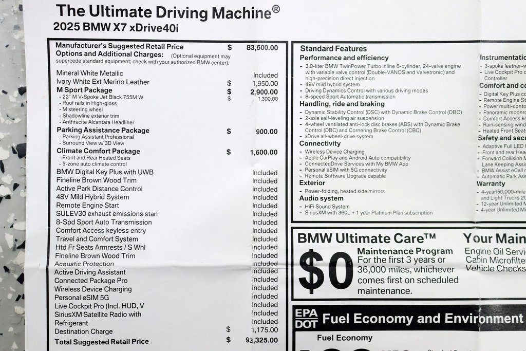 Used 2025 BMW X7 xDrive40i w/ M Sport Package image 2