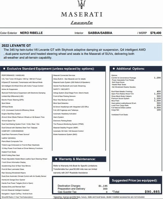 Certified 2022 Maserati Levante GT image 2