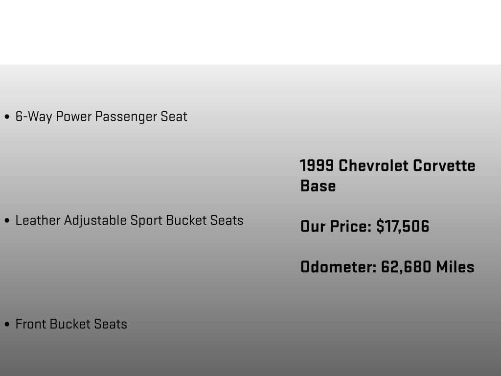 Used 1999 Chevrolet Corvette Convertible w/ Memory Pkg image 18