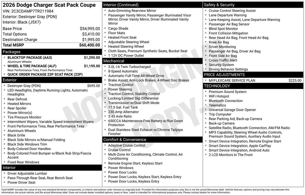 New 2026 Dodge Charger Scat Pack w/ Blacktop Package AWD/4WD image 3