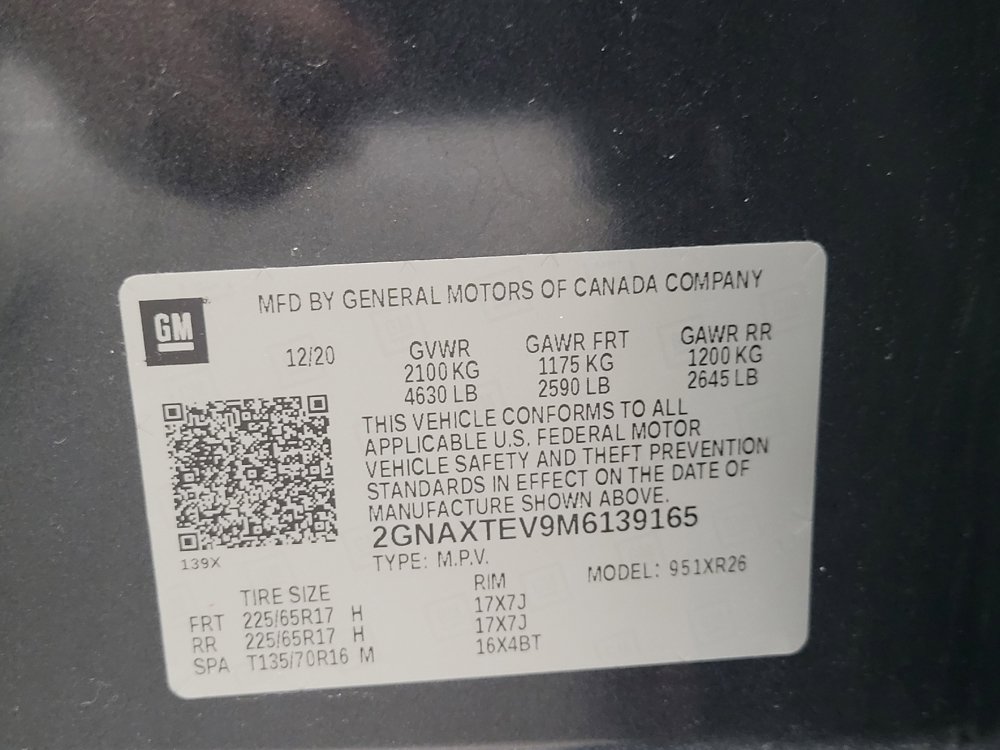 Used 2021 Chevrolet Equinox LT w/ LPO, Cargo Package AWD/4WD image 33