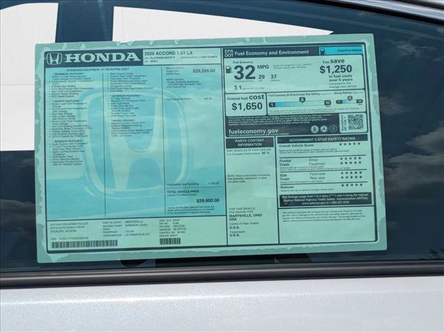 New 2025 Honda Accord LX image 17