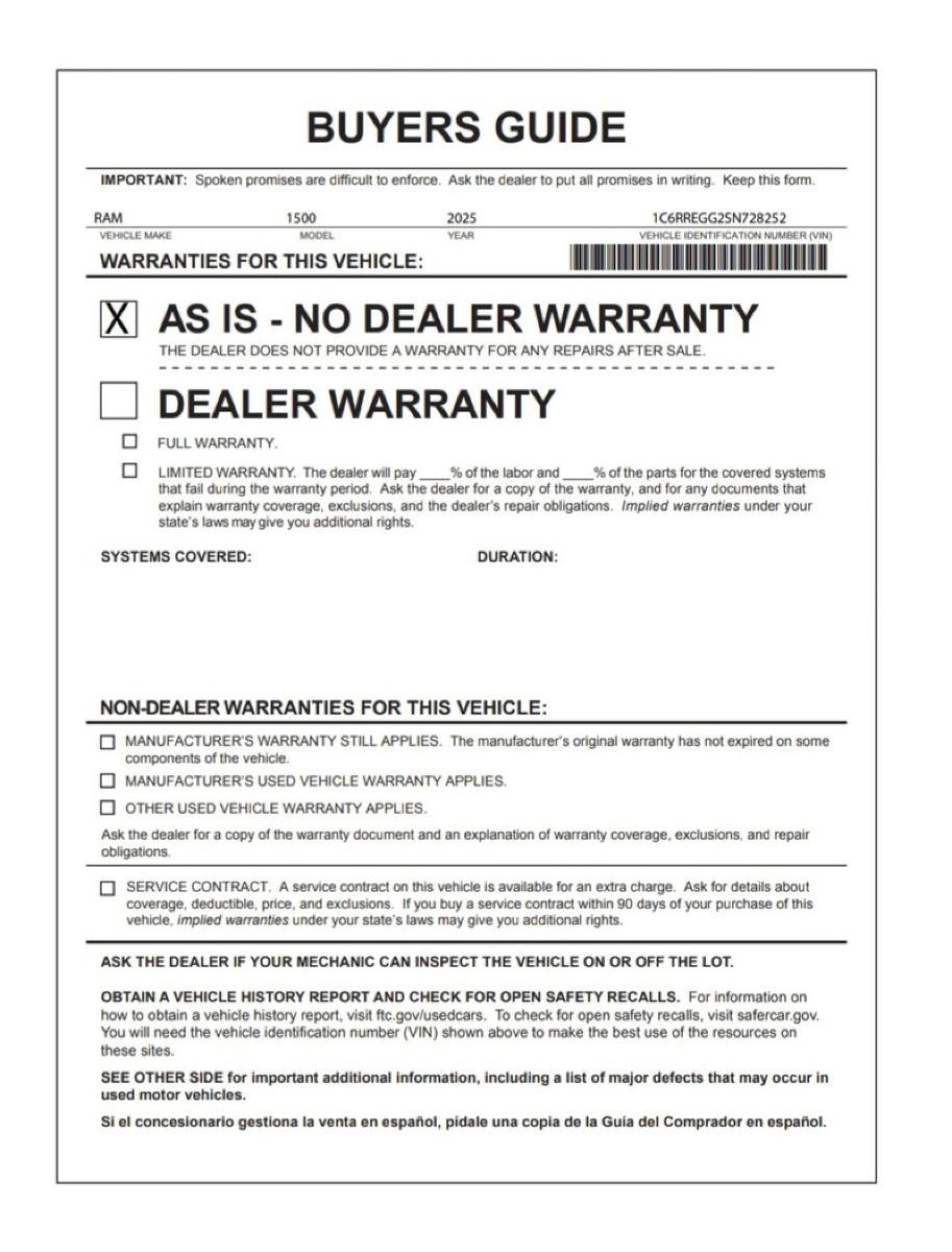 Used 2025 RAM 1500 Tradesman image 24