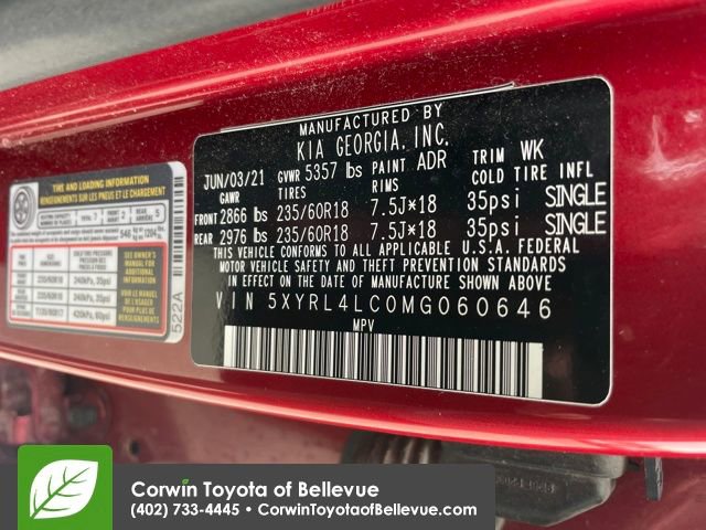 Used 2021 Kia Sorento S w/ Panoramic Sunroof Package FWD image 27