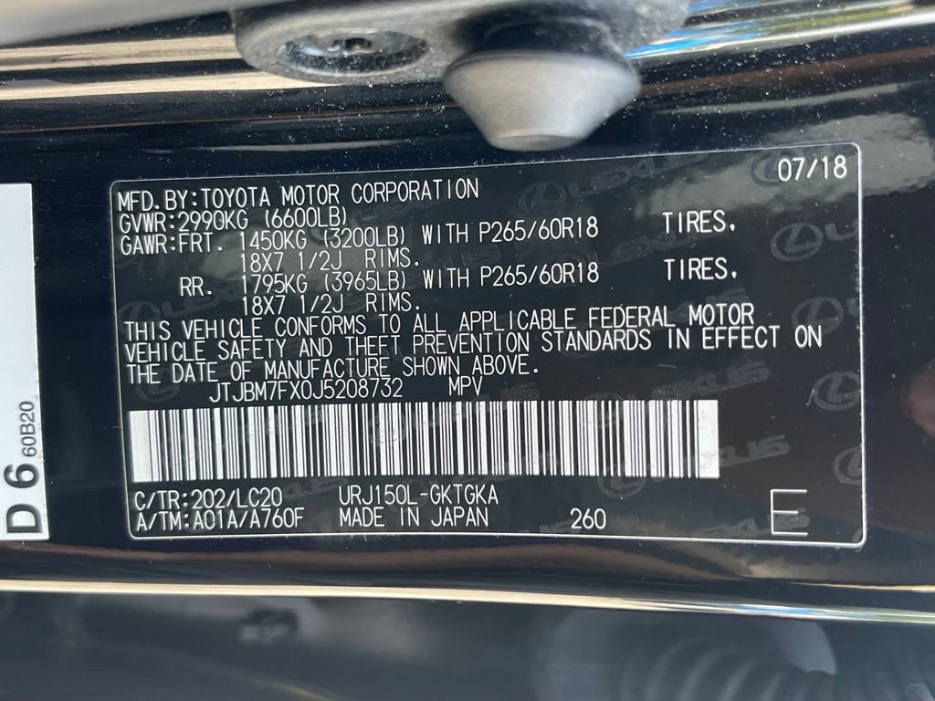 Used 2018 Lexus GX 460 w/ Preferred Accessory Package AWD/4WD image 13