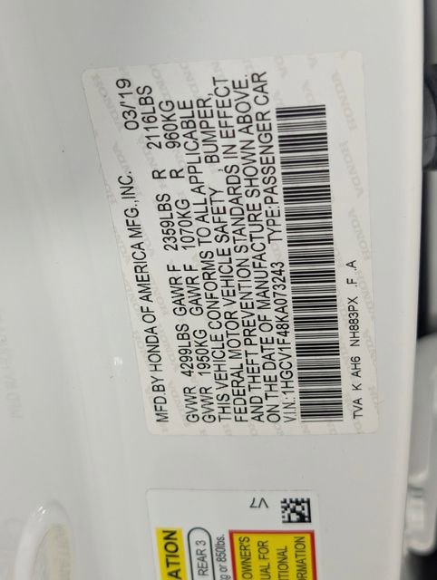 Used 2019 Honda Accord EX image 35