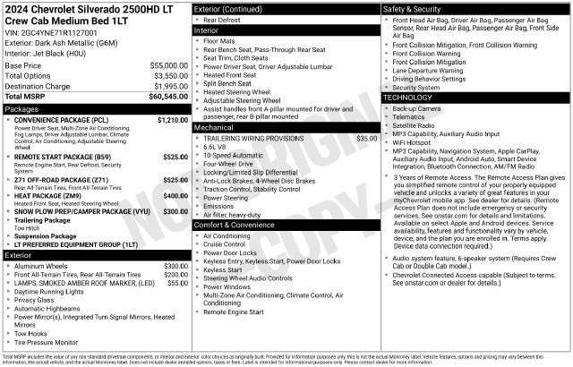 Used 2024 Chevrolet Silverado 2500 LT w/ Convenience Package AWD/4WD image 34