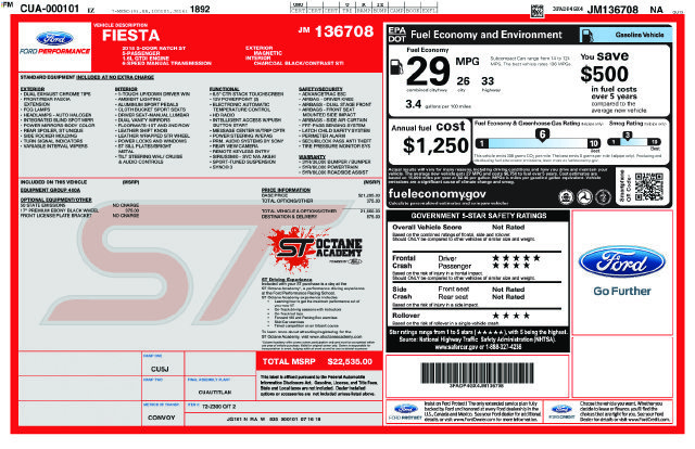 Certified 2018 Ford Fiesta ST FWD image 33