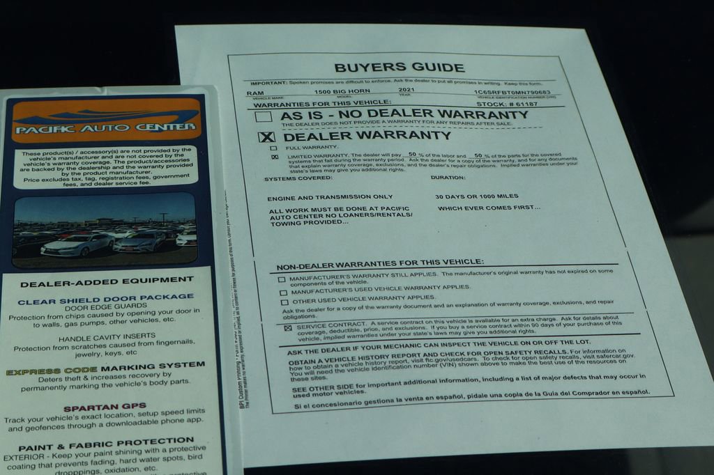 Used 2021 RAM 1500 Big Horn image 60