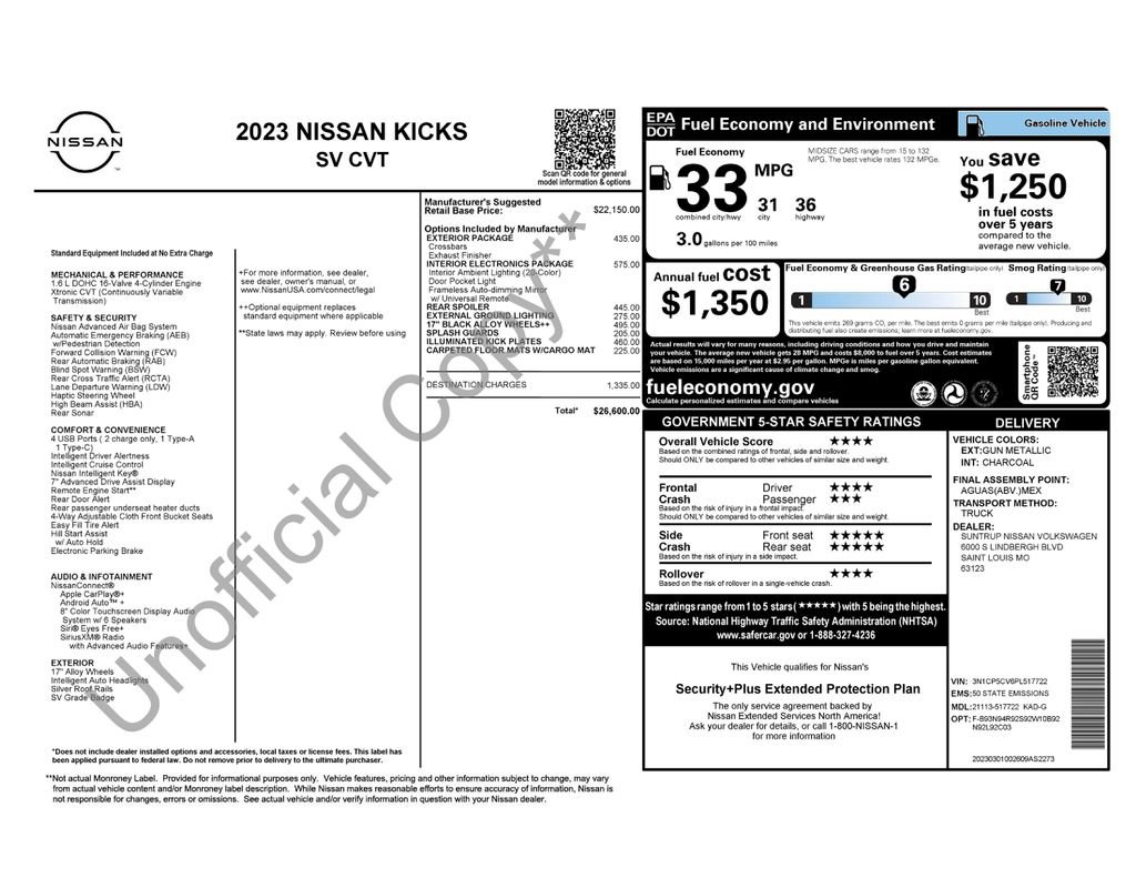 Used 2023 Nissan Kicks SV w/ Interior Electronics Package image 5