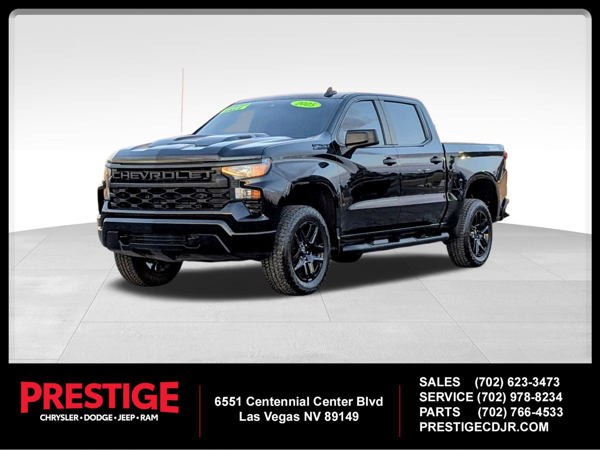 Used 2025 Chevrolet Silverado 1500 Custom Trail Boss w/ Turbomax Blackout Package AWD/4WD 360° Tour