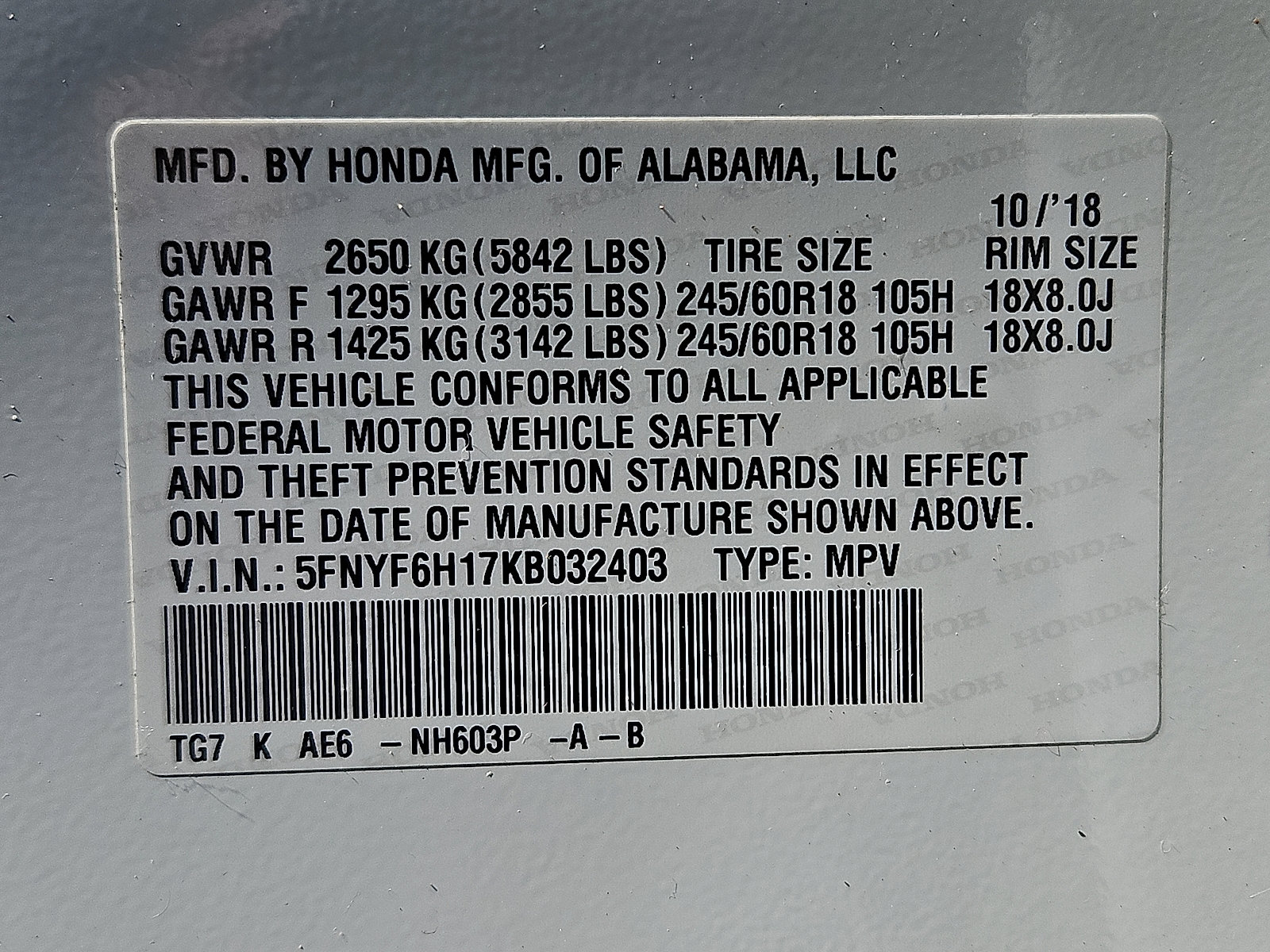 Used 2019 Honda Pilot LX image 28