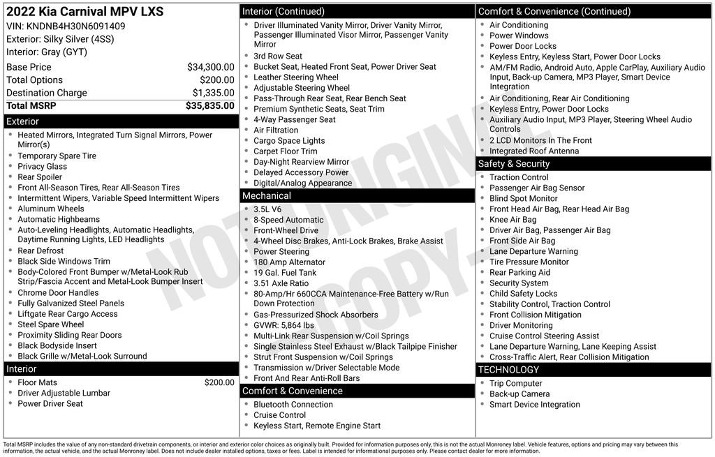 Used 2022 Kia Carnival LX image 3