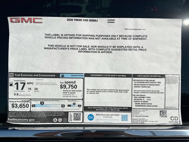 New 2026 GMC Yukon Denali w/ Advanced Technology Package RWD image 21