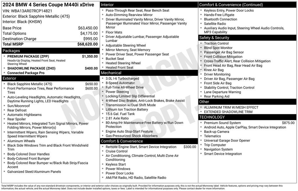 Certified 2024 BMW 440i xDrive Coupe w/ Premium Package AWD/4WD image 2
