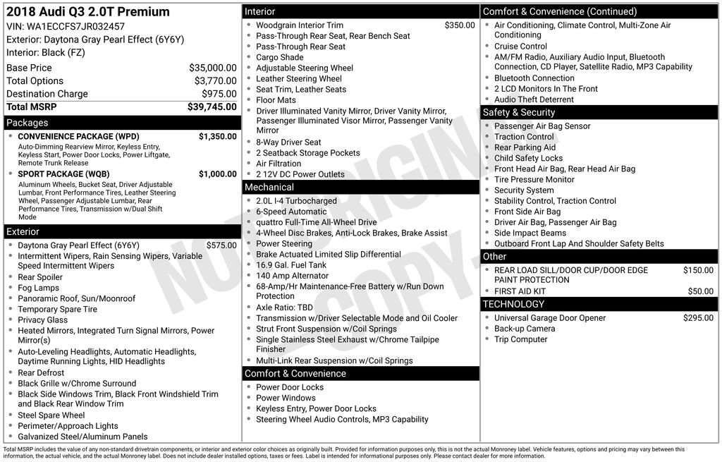 Used 2018 Audi Q3 2.0T Premium w/ Convenience Package image 19