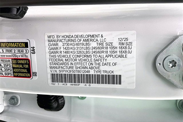 New 2026 Honda Ridgeline Black Edition image 11