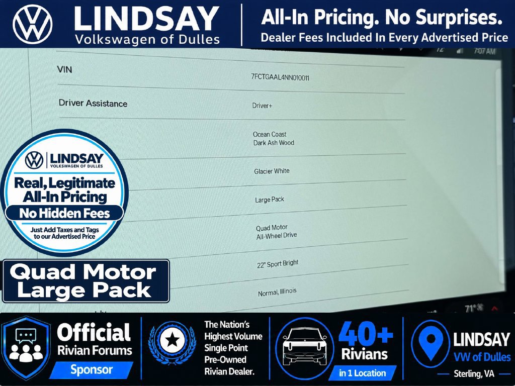 Used 2022 Rivian R1T Launch Edition AWD/4WD image 23