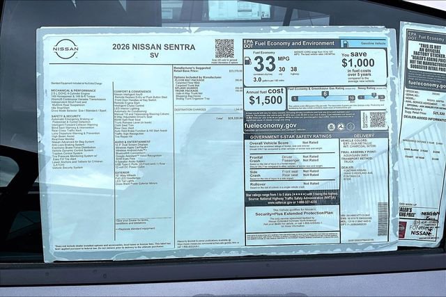 New 2026 Nissan Sentra SV w/ Floor Mat Package image 12