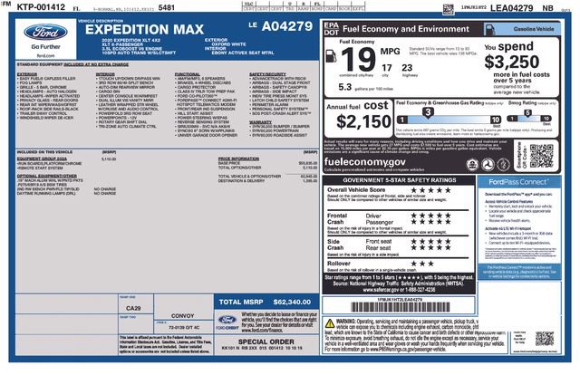 Certified 2020 Ford Expedition Max XLT w/ Equipment Group 202A RWD image 38