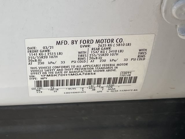 Used 2021 Ford Explorer XLT w/ Equipment Group 202A RWD image 32