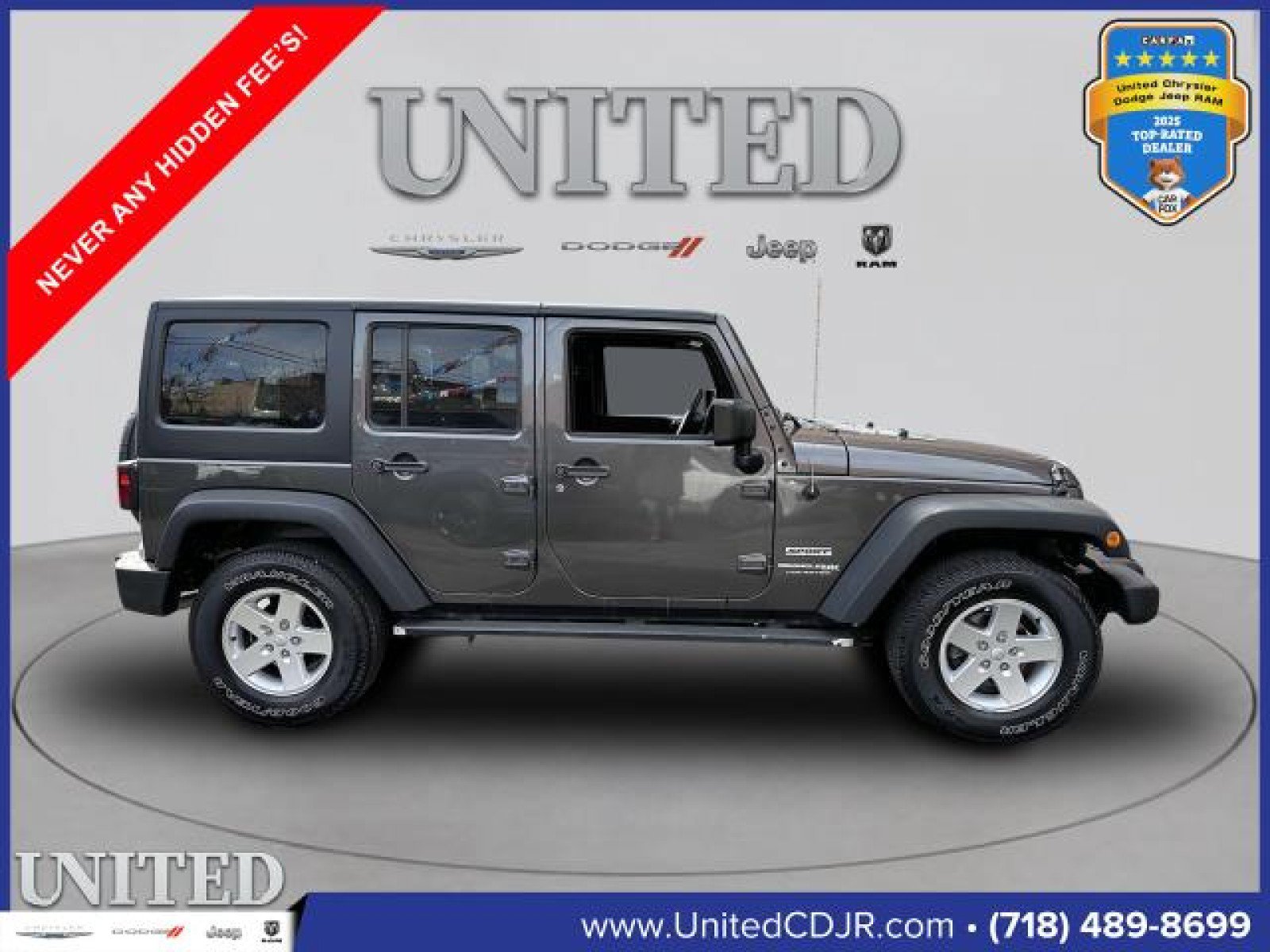 Used 2018 Jeep Wrangler Unlimited Sport S AWD/4WD image 2