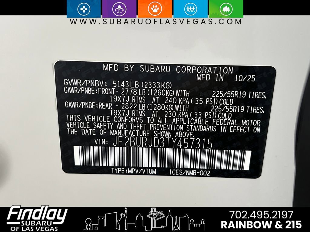 New 2026 Subaru Outback Touring XT image 32