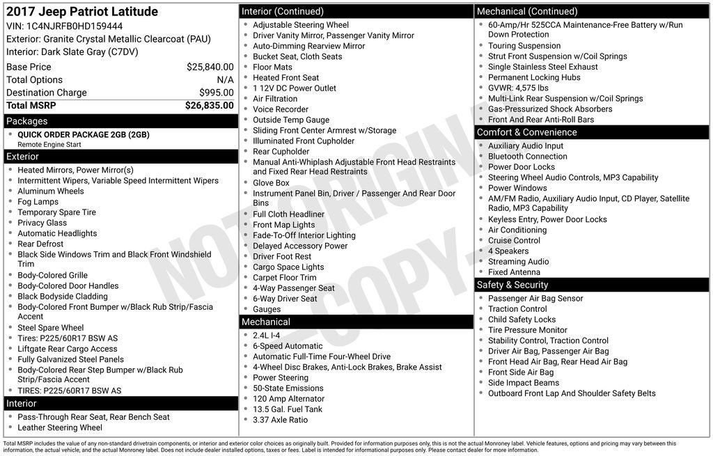 Used 2017 Jeep Patriot Latitude image 2