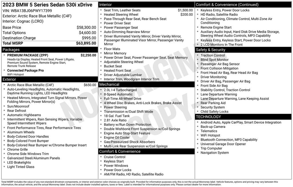 Certified 2023 BMW 530i xDrive w/ Premium Package AWD/4WD image 2