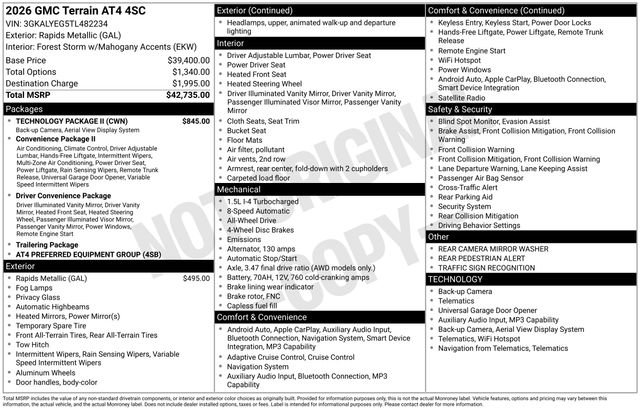 New 2026 GMC Terrain AT4 w/ Technology Package II AWD/4WD image 21