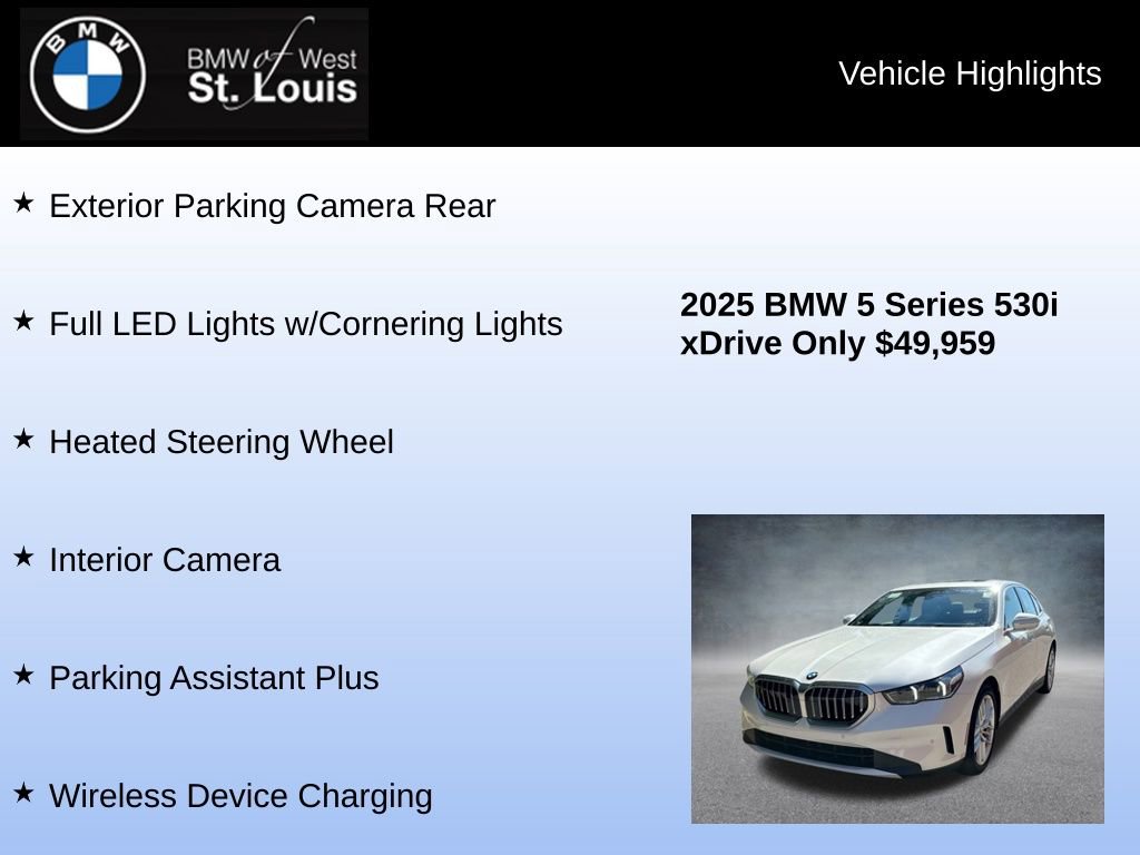 Used 2025 BMW 530i xDrive w/ Premium Package image 16