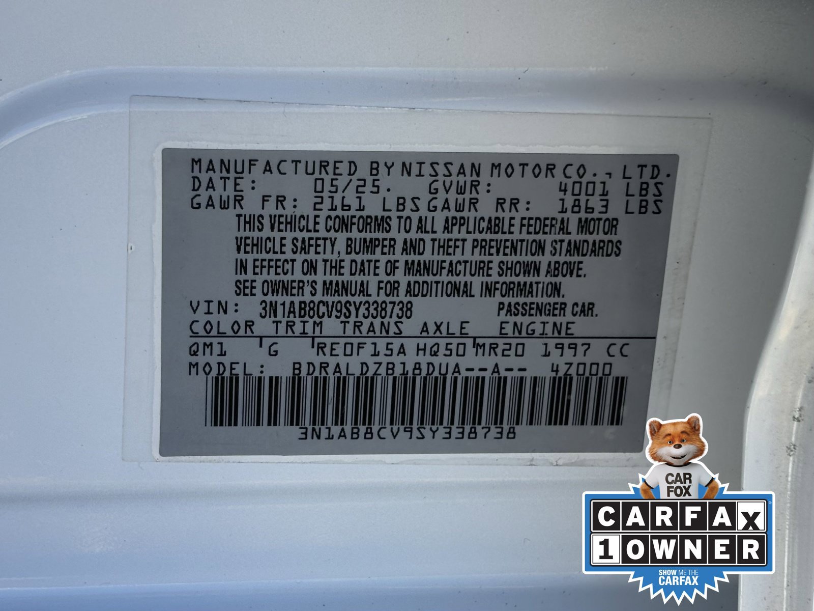 Used 2025 Nissan Sentra SV w/ Trunk Package FWD image 33