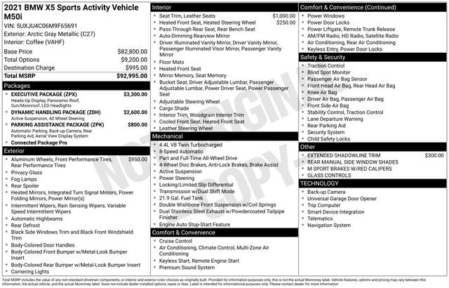 Used 2021 BMW X5 M50i w/ Executive Package image 19