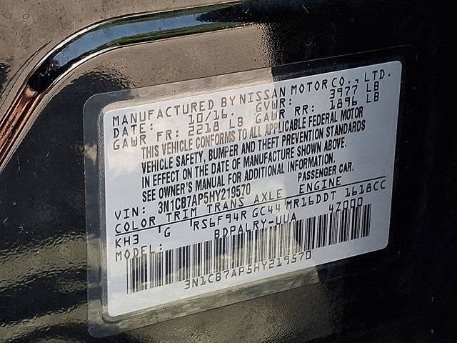 Certified 2017 Nissan Sentra SR Turbo w/ Protection Package FWD image 27