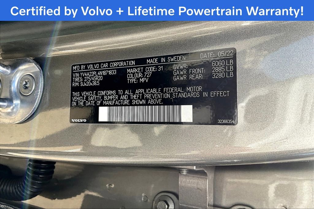 Used 2022 Volvo XC90 T6 Inscription w/ Advanced Package image 46