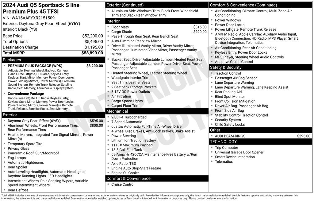 Used 2024 Audi Q5 2.0T Premium Plus w/ Premium Plus Package image 6