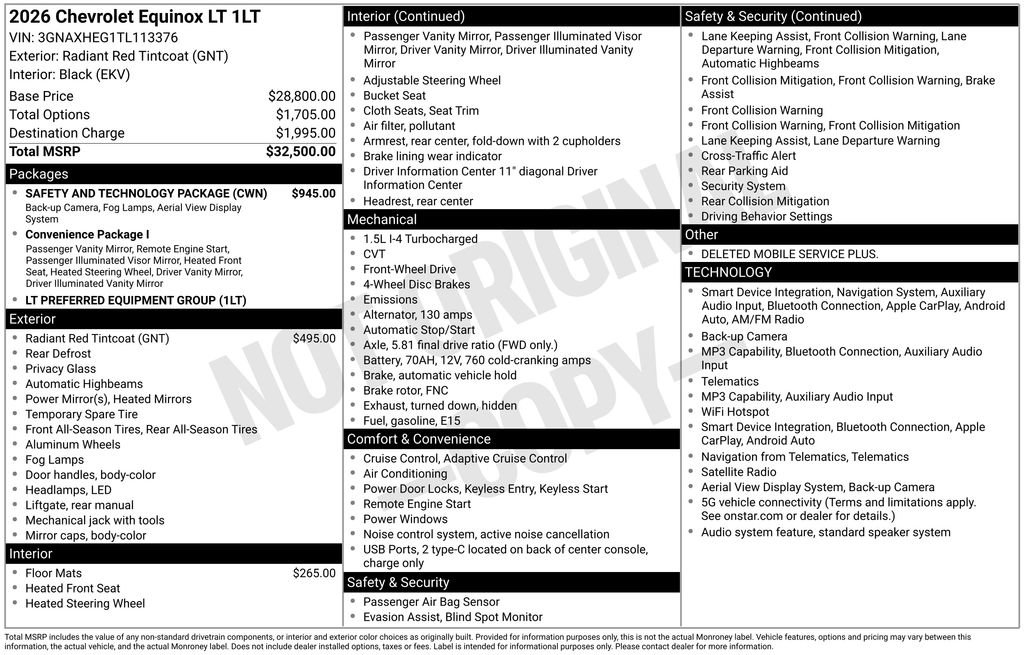 Certified 2026 Chevrolet Equinox LT w/ Safety and Technology Package FWD image 10