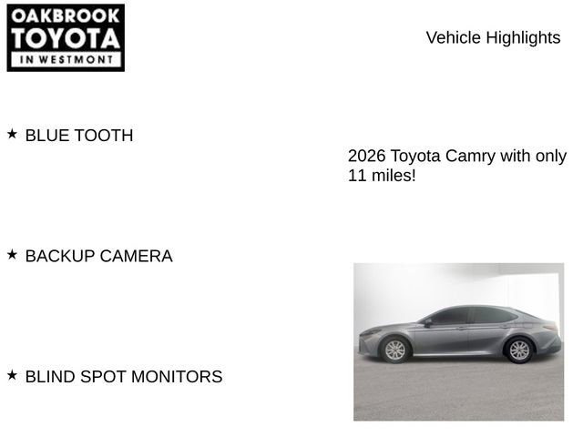 Used 2026 Toyota Camry LE FWD image 7
