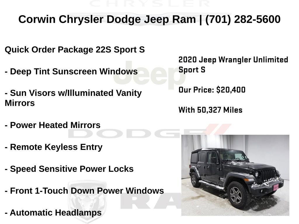 Used 2020 Jeep Wrangler Unlimited Sport S image 6