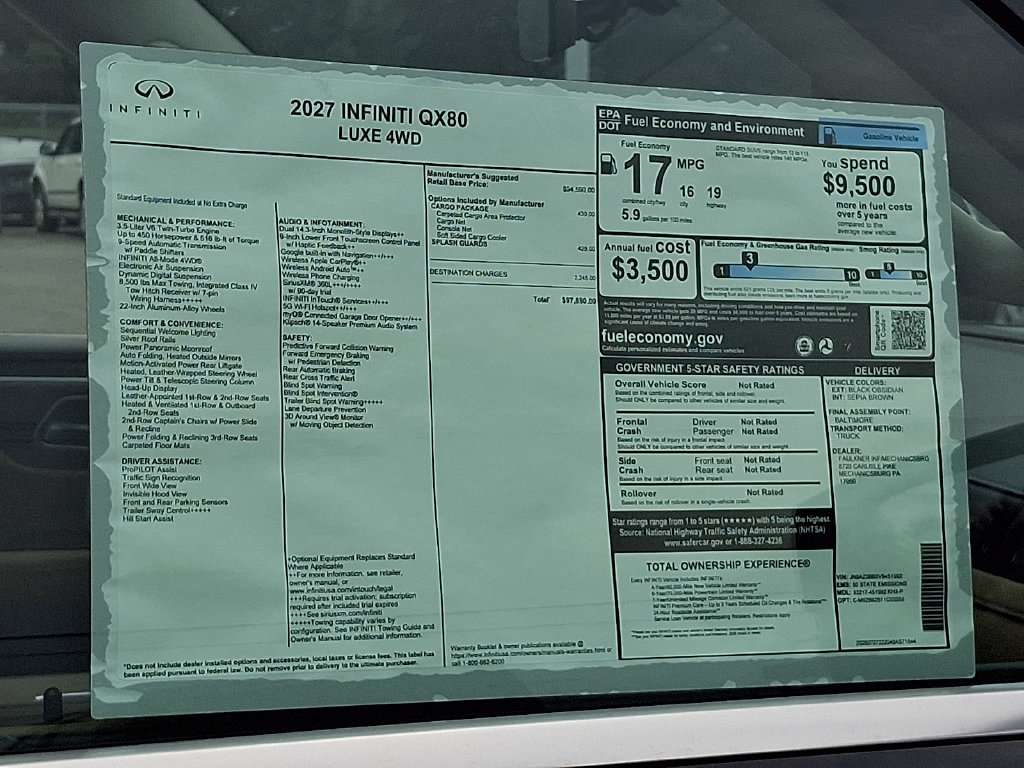 New 2027 INFINITI QX80 Luxe w/ Cargo Package AWD/4WD image 18