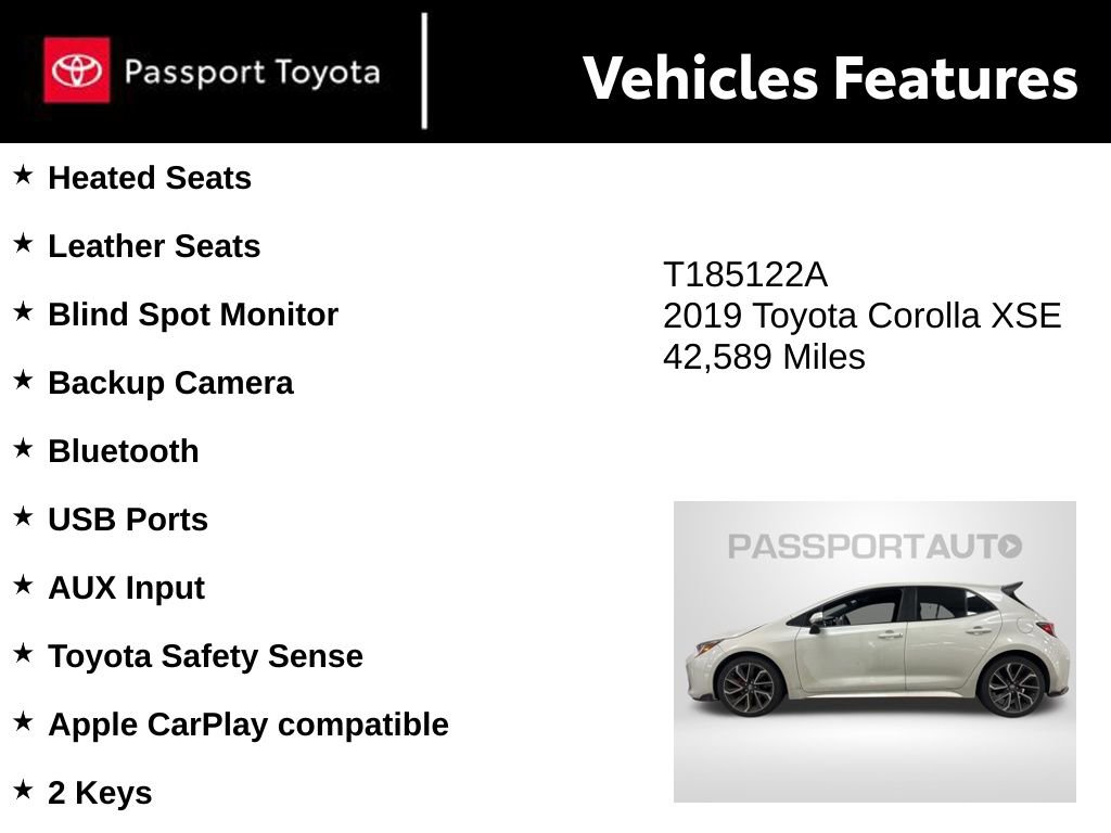 Used 2019 Toyota Corolla XSE image 7