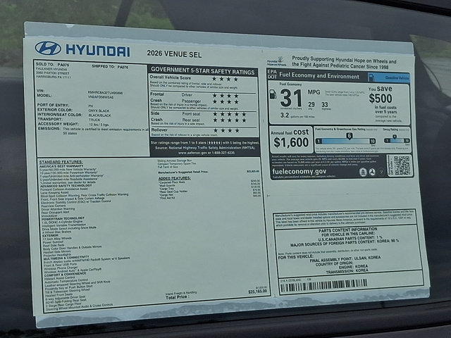 New 2026 Hyundai Venue SEL FWD image 24