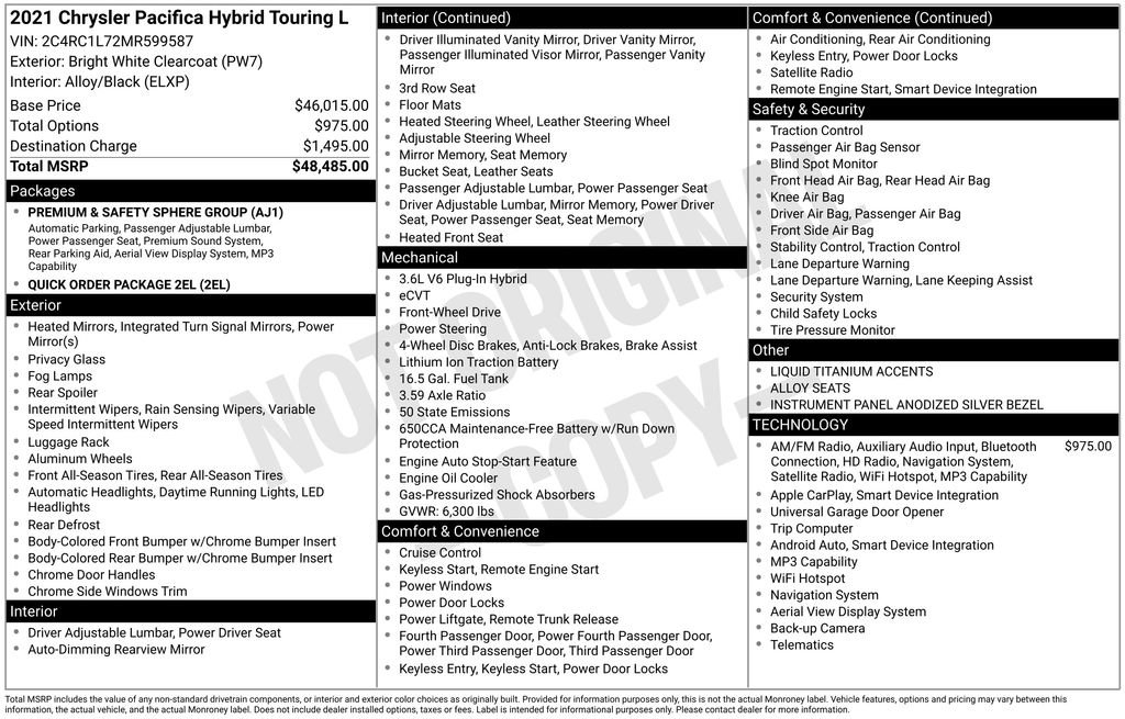 Certified 2021 Chrysler Pacifica Touring-L image 21