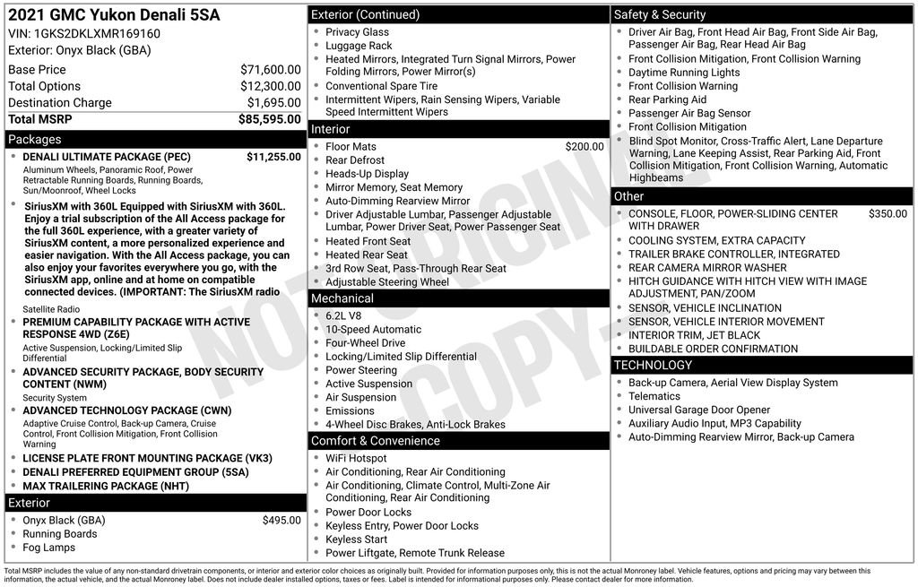 Used 2021 GMC Yukon Denali w/ Denali Ultimate Package AWD/4WD image 17