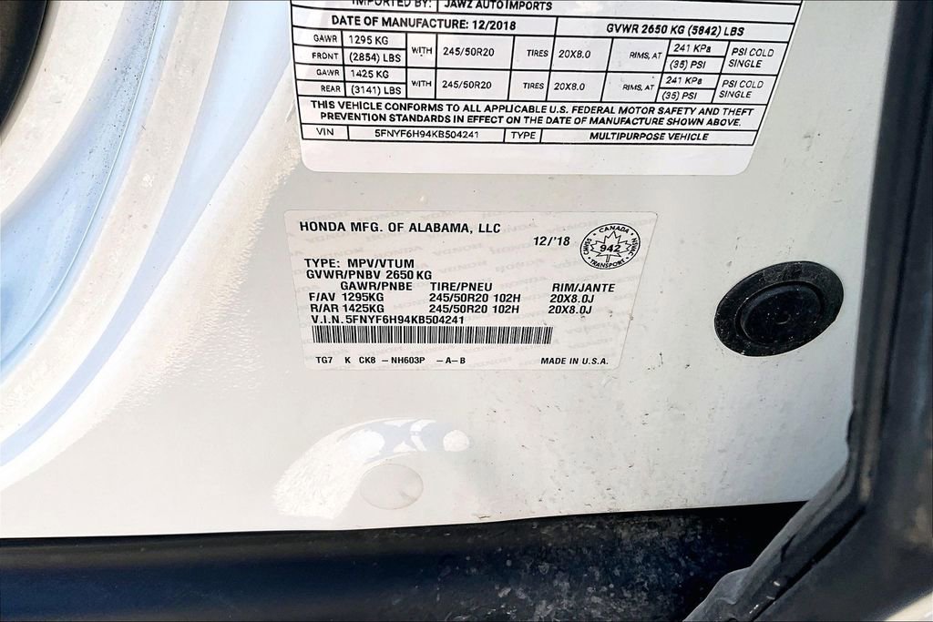 Used 2019 Honda Pilot Touring image 19
