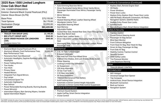 New 2025 RAM 1500 Limited w/ Trailer Tow Group image 15