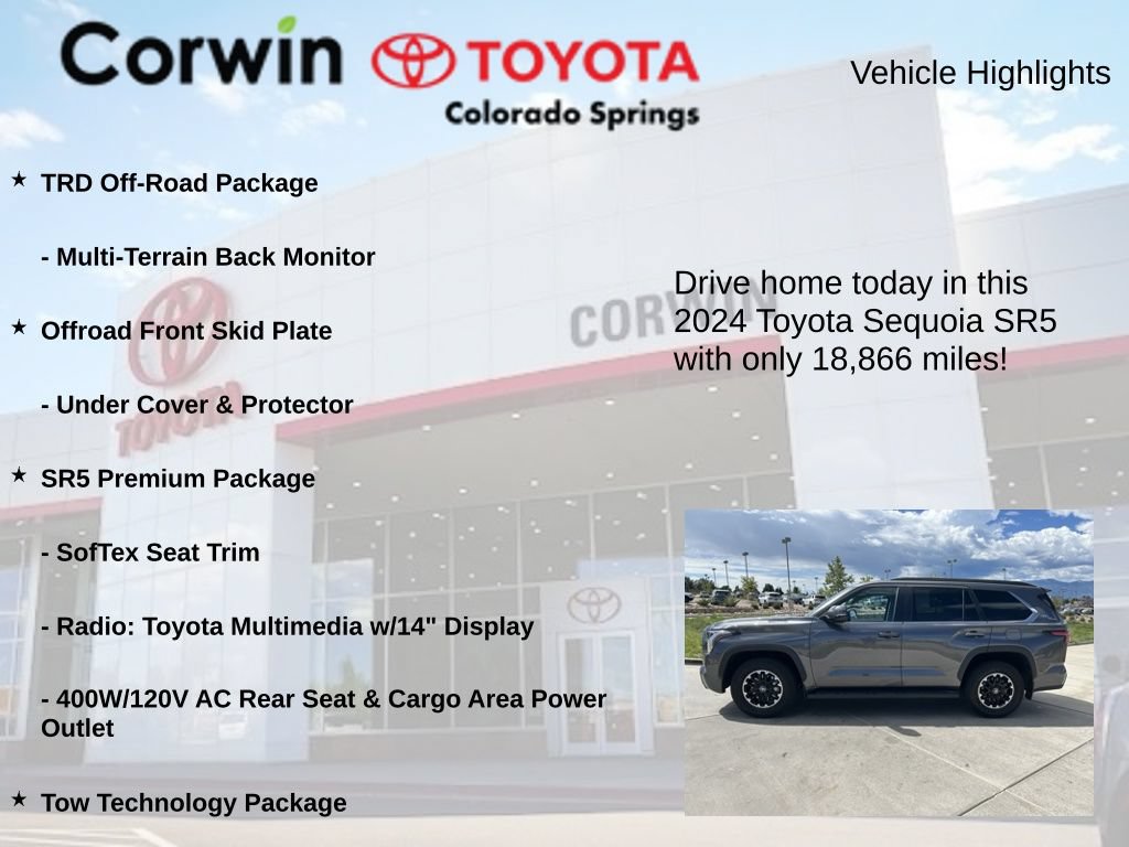 Used 2024 Toyota Sequoia SR5 w/ SR5 Premium Package AWD/4WD image 7